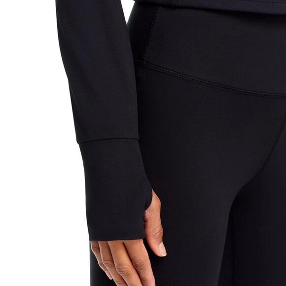 AQUA Cropped Full Zip Mock Neck Jacket Black XS NWT - Picture 4 of 7